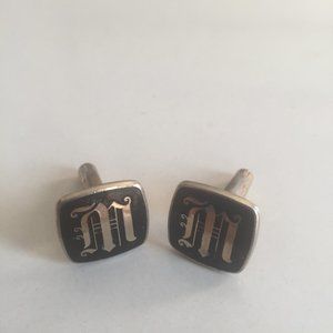 Vintage monogram M or W cuff links